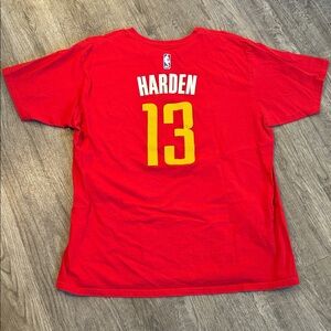 Adidas James Harden #13 Houston Rockets NBA Graphic Tee Red XL